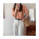 すっきりしたシルエットが女性らしいVネックサマーニット 冬 半袖 | maison de LATIR | 詳細画像6 