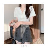コンパクトシルエットが可愛いショート丈Vネックカーディガン 半袖 春 | maison de LATIR | 詳細画像19