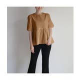 1枚で華やかさを演出するバックリボンジャガードペプラムブラウス パフスリーブ ボ… | maison de LATIR | 詳細画像9 