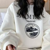 大人可愛いこなれ感を演出するビッグロゴスウェット スウェットプルオーバー トップス | maison de LATIR | 詳細画像2