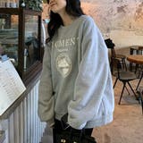 大人可愛いこなれ感を演出するビッグロゴスウェット スウェットプルオーバー トップス | maison de LATIR | 詳細画像6