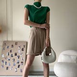 オフィスシーンでも活躍するサマーニット ボトルネック フレンチスリーブ | maison de LATIR | 詳細画像11 