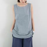 グレー | 大人コーデをすっきり見せるノースリーブ カットソー プルオーバー | maison de LATIR