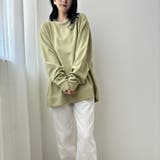 柔らかい立体的なおしゃれ可愛いオーバーサイズワッフルトップストップス カットソー… | maison de LATIR | 詳細画像3 