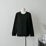 ブラック | 柔らかい立体的なおしゃれ可愛いオーバーサイズワッフルトップストップス カットソー… | maison de LATIR