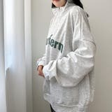幅広いコーデを楽しめるオーバーサイズドロップショルダーハーフジップスウェット | maison de LATIR | 詳細画像8