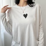 ベーシックフォルムにハートのアクセントが大人可愛いラウンドネックトップス カット… | maison de LATIR | 詳細画像5 