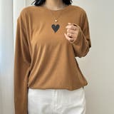 ベーシックフォルムにハートのアクセントが大人可愛いラウンドネックトップス カット… | maison de LATIR | 詳細画像11 