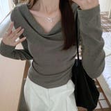 冬のオフィスカジュアルにもぴったりなドレープカットソー レディーストップス | maison de LATIR | 詳細画像7