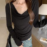 冬のオフィスカジュアルにもぴったりなドレープカットソー レディーストップス | maison de LATIR | 詳細画像9