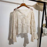 春の頼れる長袖クロシェカーディガン トップス 羽織 | maison de LATIR | 詳細画像6