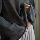 秋冬らしい上品で女性らしいモヘアタッチ シアープルオーバー ローゲージニット | maison de LATIR | 詳細画像11 