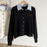 ブラック | 大人かわいい着映えニットカーディガン トップス 羽織 | maison de LATIR