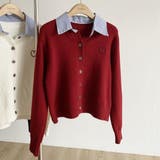 レッド | 大人かわいい着映えニットカーディガン トップス 羽織 | maison de LATIR