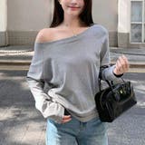 グレー | 綺麗め抜け感作る大人オフショルカットソー オフショルダー カットソー | maison de LATIR