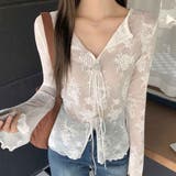 レイヤードが楽しくなるレースリボンシアートップス オフィス オフィスカジュアル | maison de LATIR | 詳細画像4 