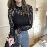 大人の透け感。シアードットメロウインナー レース長袖カットソー 夏服 | maison de LATIR | 詳細画像7 