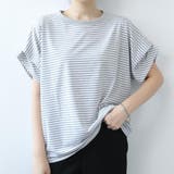 bグレー | Tシャツ感覚で使える！タックスリーブ半袖カットソー カジュアル ゆったり | maison de LATIR