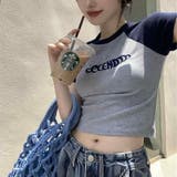 バイカラーショート丈Tシャツ Tシャツ ショート丈 | maison de LATIR | 詳細画像2