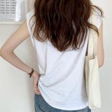 着回しが効くシンプルノースリーブTシャツ Tシャツ ノースリーブ | maison de LATIR | 詳細画像3