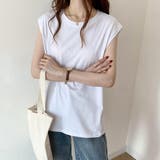 着回しが効くシンプルノースリーブTシャツ Tシャツ ノースリーブ | maison de LATIR | 詳細画像4