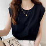 着回しが効くシンプルノースリーブTシャツ Tシャツ ノースリーブ | maison de LATIR | 詳細画像6