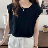 着回しが効くシンプルノースリーブTシャツ Tシャツ ノースリーブ | maison de LATIR | 詳細画像7