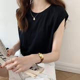 着回しが効くシンプルノースリーブTシャツ Tシャツ ノースリーブ | maison de LATIR | 詳細画像8