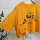 大人可愛い印象に仕上げてくれるこだわりのギャザーリボンロゴデザインTシャツ 半袖 | maison de LATIR | 詳細画像4