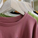 大人可愛い印象に仕上げてくれるこだわりのギャザーリボンロゴデザインTシャツ 半袖 | maison de LATIR | 詳細画像7