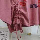 大人可愛い印象に仕上げてくれるこだわりのギャザーリボンロゴデザインTシャツ 半袖 | maison de LATIR | 詳細画像8