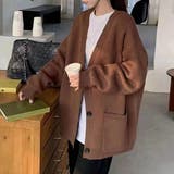 ゆったり感が可愛いルーズシルエットニットカーディガン ルーズ 冬 | maison de LATIR | 詳細画像5 