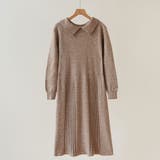 一枚で大人可愛い襟付きニットワンピース 冬 膝丈 | maison de LATIR | 詳細画像12 
