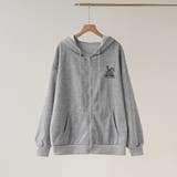 春に軽やかに羽織れる薄手素材 オーバーサイズジップアップパーカー 女の子っぽく可… | maison de LATIR | 詳細画像38 