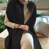 ブラック | コーデを大人っぽく仕上げるノースリーブミドル丈コート アウター ジレ | maison de LATIR