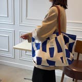 コーデのアクセントにぴったりな全面プリントデザインキャンバストートバッグ 大容量 | maison de LATIR | 詳細画像13