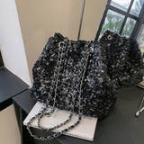 どんなスタイルにも華を添えるスパンコールチェーンショルダーバッグ 巾着型バッグ | maison de LATIR | 詳細画像12