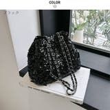どんなスタイルにも華を添えるスパンコールチェーンショルダーバッグ 巾着型バッグ | maison de LATIR | 詳細画像21