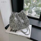 どんなスタイルにも華を添えるスパンコールチェーンショルダーバッグ 巾着型バッグ | maison de LATIR | 詳細画像22