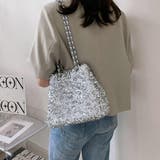 どんなスタイルにも華を添えるスパンコールチェーンショルダーバッグ 巾着型バッグ | maison de LATIR | 詳細画像6