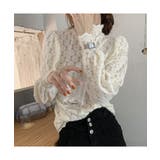 総レース花柄が顔色をふわっと明るくしてくれる。春のハイネックシアー素材ブラウス | maison de LATIR | 詳細画像12 