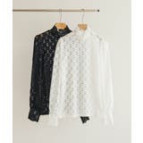 総レース花柄が顔色をふわっと明るくしてくれる。春のハイネックシアー素材ブラウス | maison de LATIR | 詳細画像13 