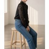 総レース花柄が顔色をふわっと明るくしてくれる。春のハイネックシアー素材ブラウス | maison de LATIR | 詳細画像7 
