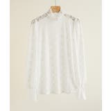 女性らしいレースデザインが映えるブラウス ハイネック シャツ | maison de LATIR | 詳細画像15 