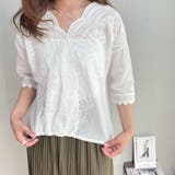 スカラップレースブラウス韓国ファッション 夏 セクシー | maison de LATIR | 詳細画像2