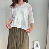 スカラップレースブラウス韓国ファッション 夏 セクシー | maison de LATIR | 詳細画像3