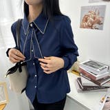 エレガントなバイカラーボウタイデザインブラウス 冬 外国風 | maison de LATIR | 詳細画像27 