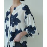 シックなカラーが大人っぽいバルーンスリーブ花柄シフォンブラウス 夏 夏 | maison de LATIR | 詳細画像28