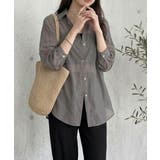 ボリューム袖が華やぐ透け感シアーシャツ レイヤードも楽しめる夏服イージーケア軽や… | maison de LATIR | 詳細画像12 