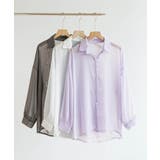 ボリューム袖が華やぐ透け感シアーシャツ レイヤードも楽しめる夏服イージーケア軽や… | maison de LATIR | 詳細画像18 